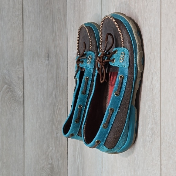 Twisted X Womens Leather Driving Moc Loafer boots shoes sz 9M - Picture 2 of 11